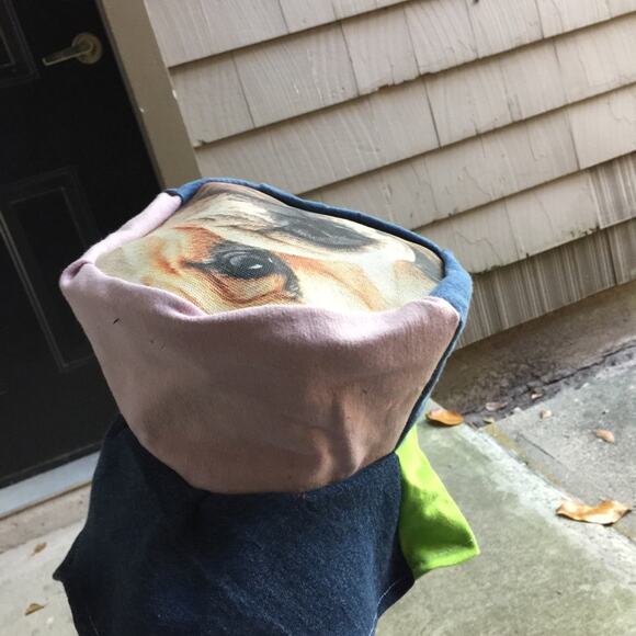 Handmade Dog Printed Upcycled Bucket Hat.-CA2 - Picture 12 of 15